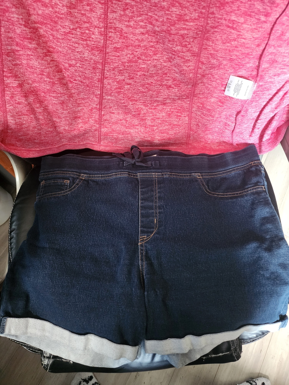 lei Dark Blue Pull-On Ankle-Length Denim Jeans